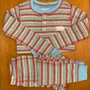 Hatley striped organic cotton pj set